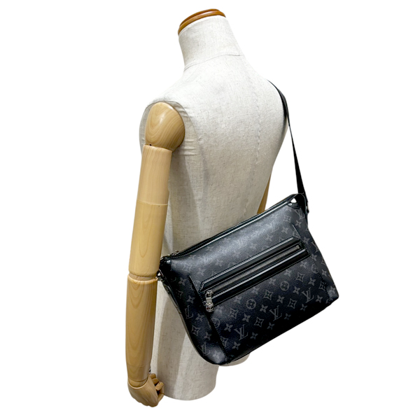 ルイヴィトン バッグ メンズ オディセメッセンジャーPM ショルダーバッグ モノグラムエクリプス Louis Vuitton M44223 中古