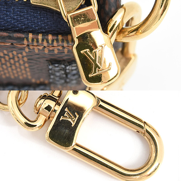 ルイヴィトン バッグ レディース ミニポシェット アクセソワール ダミエパイエット スパンコール ブルー Louis Vuitton N63175 中古