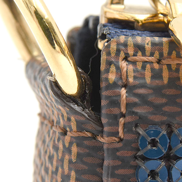 ルイヴィトン バッグ レディース ミニポシェット アクセソワール ダミエパイエット スパンコール ブルー Louis Vuitton N63175 中古