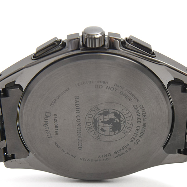 シチズン 時計 メンズ アテッサ エコドライブ クロノグラフ ソーラー発電式 ブラック TI CITIZEN AT8044-56E 中古