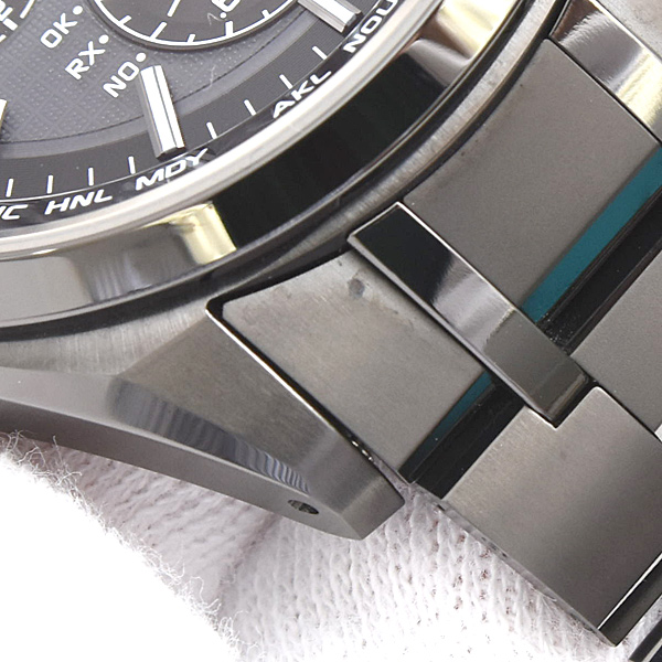 シチズン 時計 メンズ アテッサ エコドライブ クロノグラフ ソーラー発電式 ブラック TI CITIZEN AT8044-56E 中古