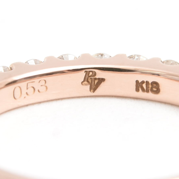 ポンテヴェキオ 指輪 レディース ダイヤモンド リング D0.53ct 10号 ピンクゴールド  Ponte Vecchio K18PG 中古