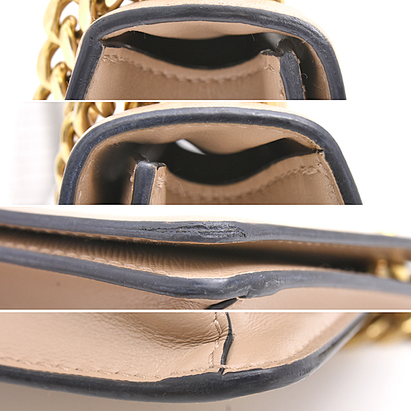 プラダ バッグ レディース チェーン ショルダー サフィアーノレザー カーフ ピンクベージュ 斜め掛け 肩掛け PRADA 1BD133 中古