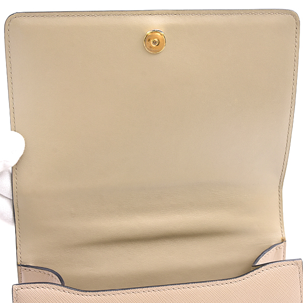 プラダ バッグ レディース チェーン ショルダー サフィアーノレザー カーフ ピンクベージュ 斜め掛け 肩掛け PRADA 1BD133 中古