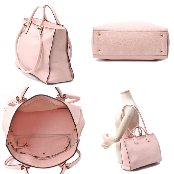 サルヴァトーレ フェラガモ バッグ レディース ガンチーニ ハンドバッグ トートバッグ カーフ ピンク AU-21 0914 Salvatore Ferragamo 中古