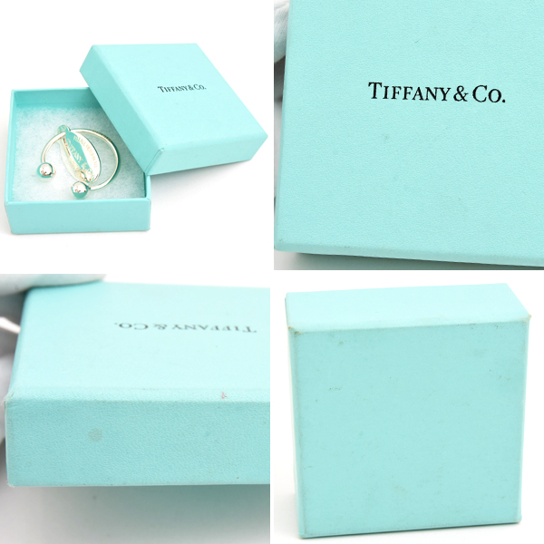 ティファニー キーリング レディース リターン トゥ オーバル タグ スクリューボール スターリングシルバー SV925 TIFFANY 中古