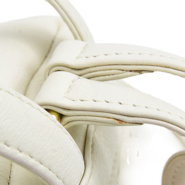 クリスチャンディオール バッグ レディース リュックサック ミニバックパック レザー ホワイト Christian Dior 中古