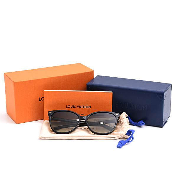 ルイヴィトン サングラス メンズ レディース マイモノグラム ライト キャットアイ ブラック Louis Vuitton Z1657E 中古