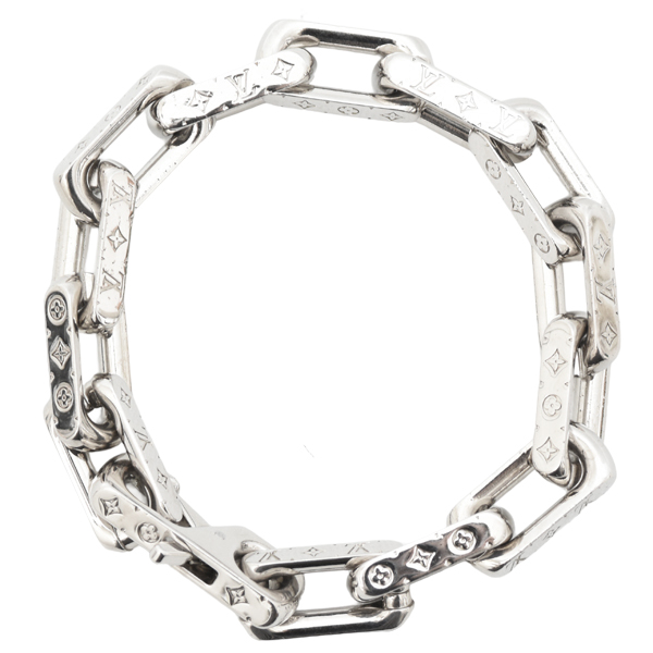 ルイヴィトン ブレスレット メンズ ブレスレット チェーン モノグラム メタル M刻印 Louis Vuitton M64223 中古