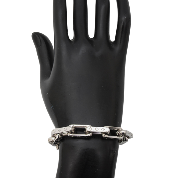 ルイヴィトン ブレスレット メンズ ブレスレット チェーン モノグラム メタル M刻印 Louis Vuitton M64223 中古