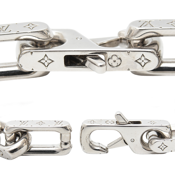 ルイヴィトン ブレスレット メンズ ブレスレット チェーン モノグラム メタル M刻印 Louis Vuitton M64223 中古