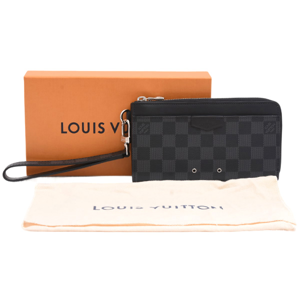 ルイヴィトン バッグ メンズ ジッピー ドラゴンヌ 長財布 ダミエグラフィット Louis Vuitton N60379 中古
