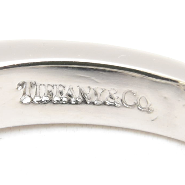 ティファニー 指輪 レディース Vバンド 7Pダイヤ リング 10号 プラチナ TIFFANY PT950 中古