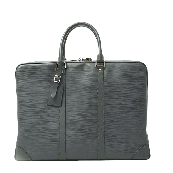 ルイヴィトン バッグ メンズ エピ ポルトドキュマンヴォワヤージュ ブリーフケース ビジネスバッグ ブルーグレー Louis Vuitton M54472 中古