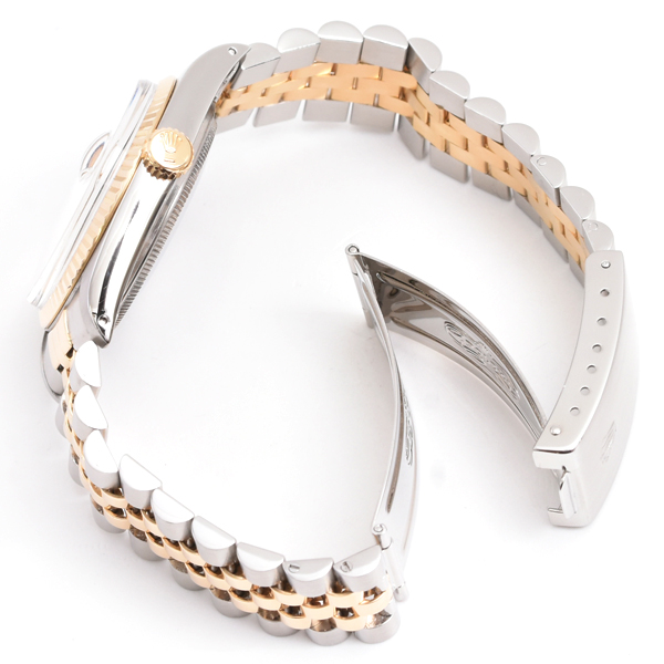 ロレックス 時計 メンズ デイトジャスト 自動巻 80番代 モザイク文字盤 自動巻 ステンレス ゴールド ROLEX 16013 SS×750YG 中古