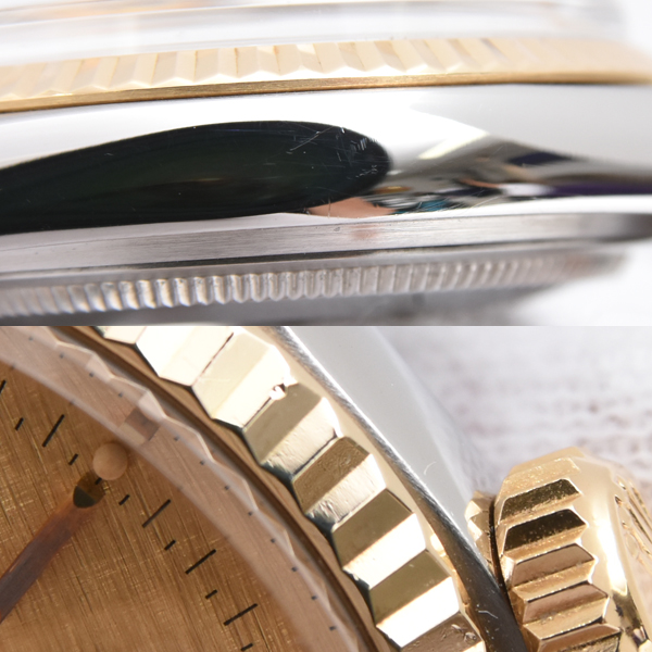 ロレックス 時計 メンズ デイトジャスト 自動巻 80番代 モザイク文字盤 自動巻 ステンレス ゴールド ROLEX 16013 SS×750YG 中古