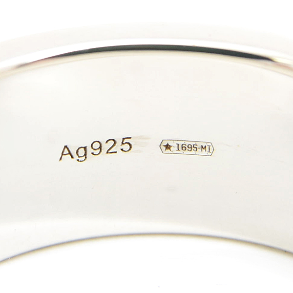 グッチ 指輪 メンズ レディース ロゴ リング 刻印サイズ19 実測18号 スターリングシルバー GUCCI Ag925 SV925 163179 中古