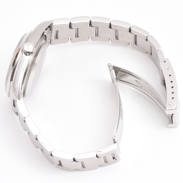 ロレックス 時計 メンズ デイトジャスト ブルー文字盤 ローマ数字 自動巻 A番 ステンレス ROLEX 16200 SS 中古