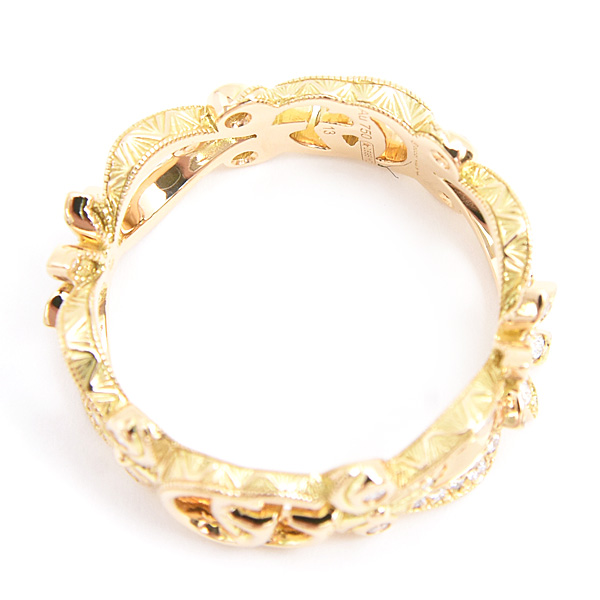 グッチ 指輪 レディース グッチフローラ ダイヤ リング 13号 実寸12号 イエローゴールド 750YG GUCCI 中古