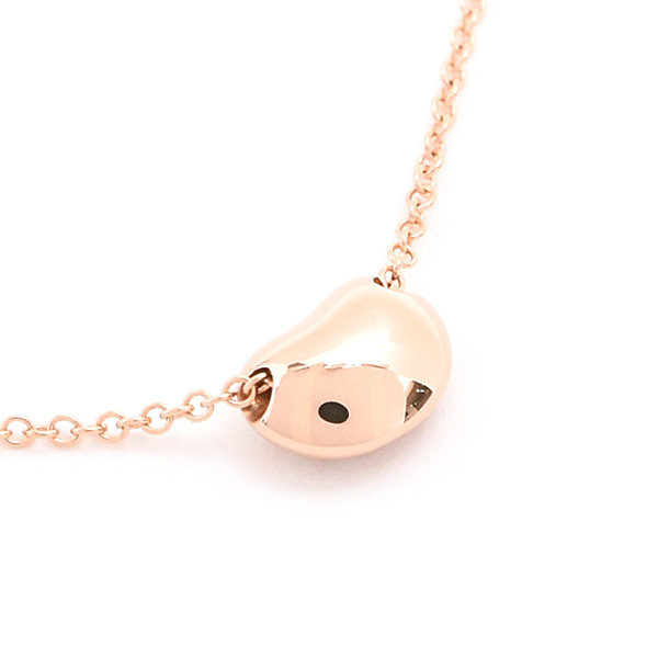 ティファニー ネックレス レディース ビーン ダイヤ ネックレス エルサペレッティ ピンクゴールド TIFFANY 750PG 中古