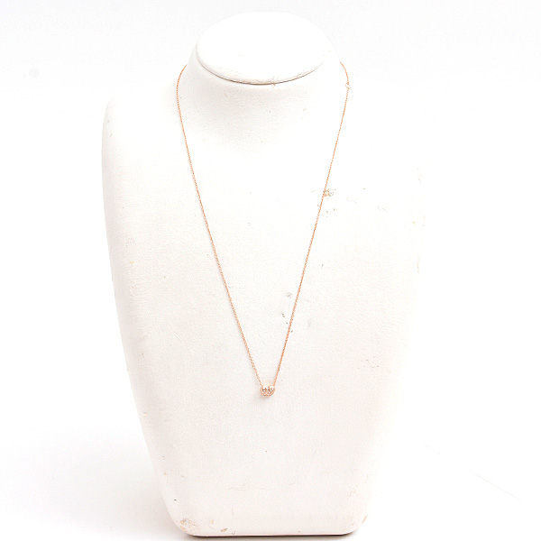 ティファニー ネックレス レディース ビーン ダイヤ ネックレス エルサペレッティ ピンクゴールド TIFFANY 750PG 中古