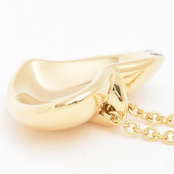 ティファニー ネックレス レディース フルハート 3Pダイヤモンド ペンダント イエローゴールド 750YG K18 TIFFANY 中古