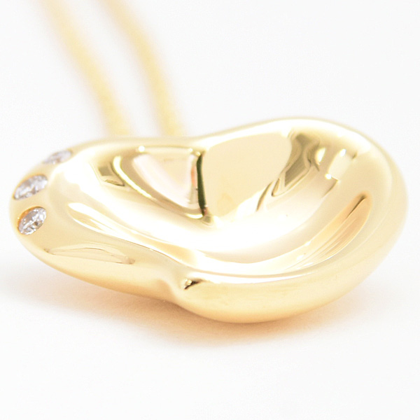 ティファニー ネックレス レディース フルハート 3Pダイヤモンド ペンダント イエローゴールド 750YG K18 TIFFANY 中古