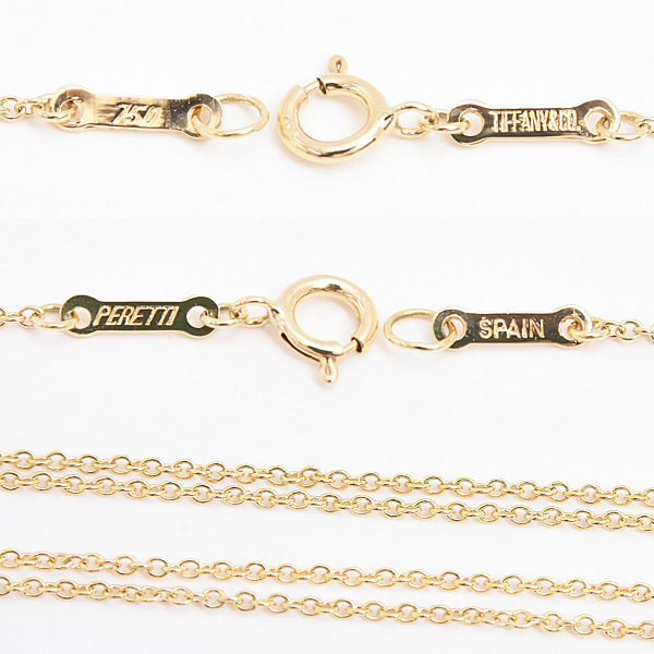 ティファニー ネックレス レディース フルハート 3Pダイヤモンド ペンダント イエローゴールド 750YG K18 TIFFANY 中古