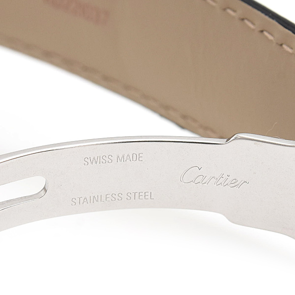 カルティエ 時計 メンズ パシャ グリッド 38mm 裏スケ 自動巻 ブラック文字盤 ステンレス プラチナ Cartier W3105255 中古