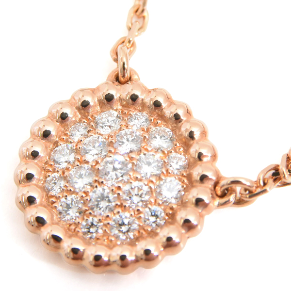 ヴァンクリーフ&アーペル ネックレス レディース ペルレ スモール ダイヤモンド ネックレス ピンクゴールド Van Cleef & Arpels 750PG 中古