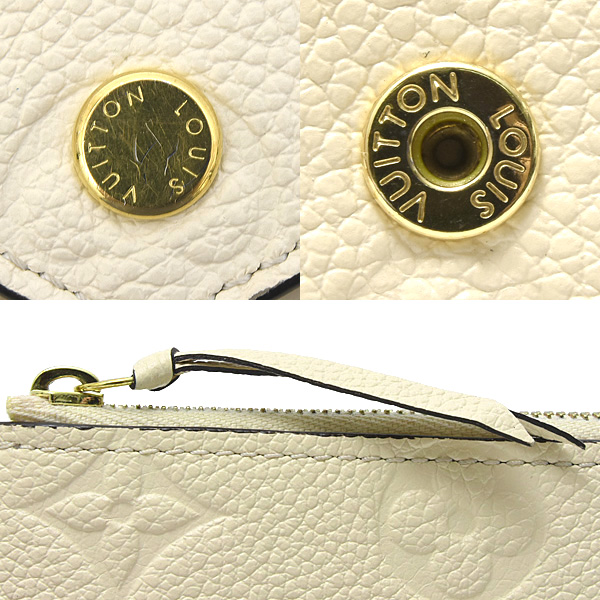 ルイヴィトン 財布 レディース ポルトフォイユヴィクトリーヌ コンパクトウォレット モノグラムアンプラント クレーム Louis Vuitton M82344 中古