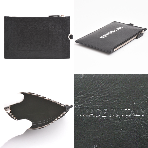 バレンシアガ バッグ メンズ レディース ショルダーバッグ コインケース カードケース パスケース カーフ ブラック 616015 BALENCIAGA 中古