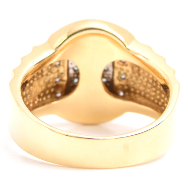 ダイヤモンド 指輪 メンズ スクエアデザイン ダイヤ リング D0.22ct 16号 ゴールド プラチナ ノンブランド K18×PT900 中古