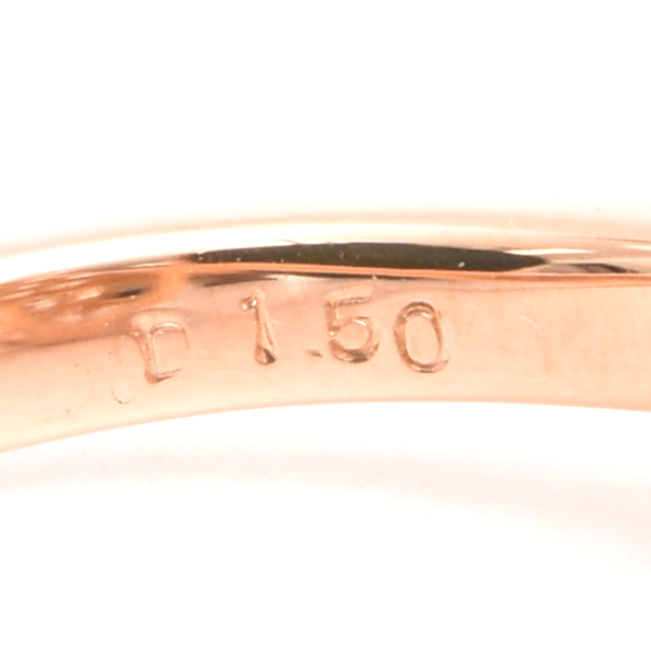 ダイヤモンド 指輪 レディース ハートモチーフ ダイヤモンド リング D1.50ct 8号強 ピンクゴールド ノンブランド K18PG 中古