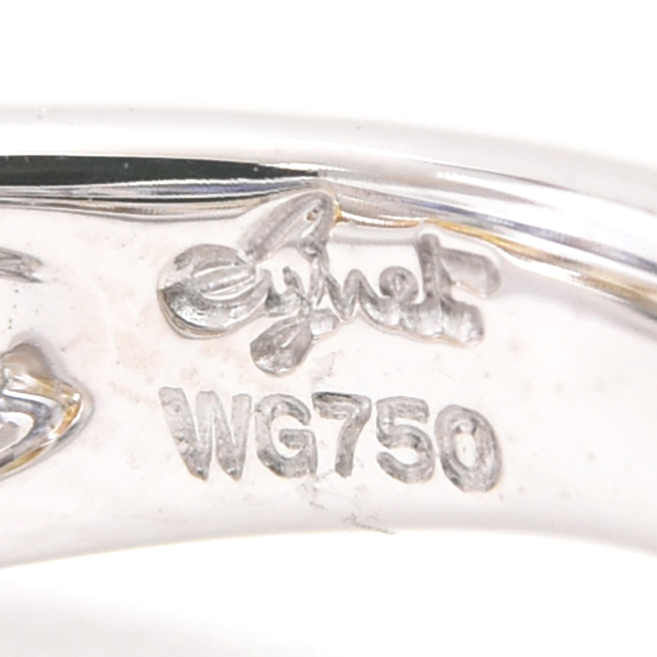 ジュネ 指輪 レディース サファイア×ダイヤ リング S1.63ct D0.32ct 12号 ホワイトゴールド Jeunet 750WG 中古