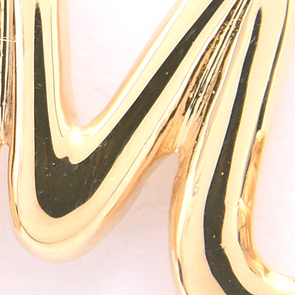 タサキ ブローチ レディース 1Pダイヤモンド イニシャル M ラペルピン タックピン D0.03ct イエローゴールド TASAKI 田崎 K18YG 中古