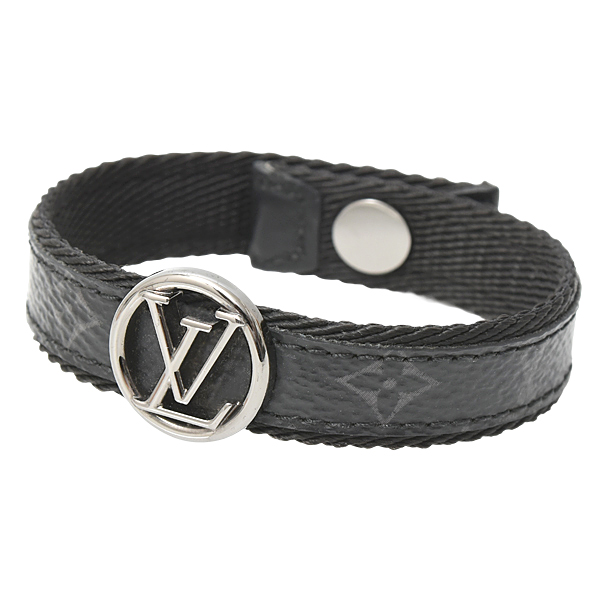 ルイヴィトン ブレスレット メンズ ブラスレ LVサークル バングル モノグラムエクリプス Louis Vuitton M6549 中古
