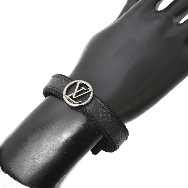 ルイヴィトン ブレスレット メンズ ブラスレ LVサークル バングル モノグラムエクリプス Louis Vuitton M6549 中古