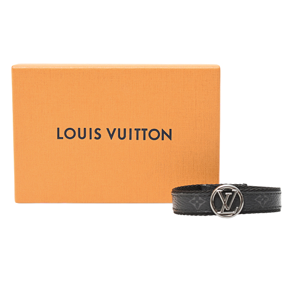 ルイヴィトン ブレスレット メンズ ブラスレ LVサークル バングル モノグラムエクリプス Louis Vuitton M6549 中古