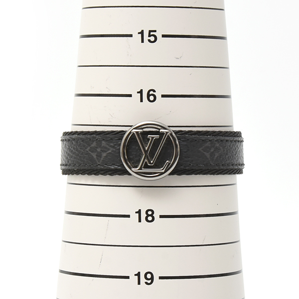ルイヴィトン ブレスレット メンズ ブラスレ LVサークル バングル モノグラムエクリプス Louis Vuitton M6549 中古