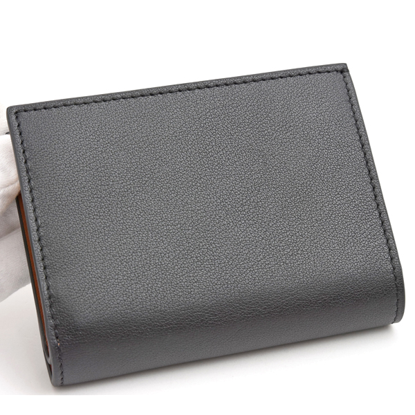 ロエベ 財布 レディース ノットコンパクトウォレット 二つ折り カーフ ブラック スクワラル ブラウン LOEWE CEM1NCWX01 未使用展示品