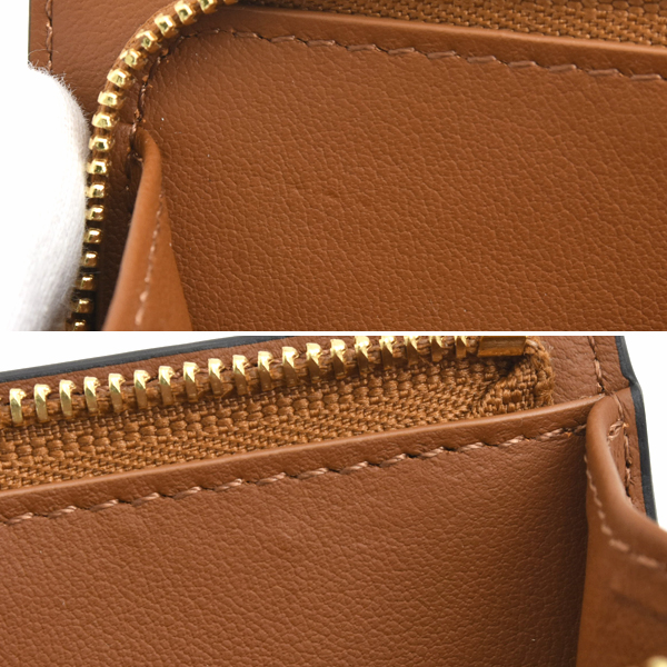 ロエベ 財布 レディース ノットコンパクトウォレット 二つ折り カーフ ブラック スクワラル ブラウン LOEWE CEM1NCWX01 未使用展示品