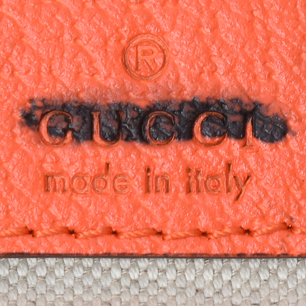 グッチ バッグ メンズ レディース エンボス ハンドバッグ トートバッグ 2WAY キャンバス ホワイト オレンジ系 782741 GUCCI 中古