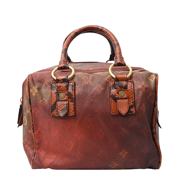 ルイヴィトン バッグ レディース モノグラムジョーク マンクレイジー ハンドバッグ ブラウン系 レッド系 Louis Vuitton M95737 中古