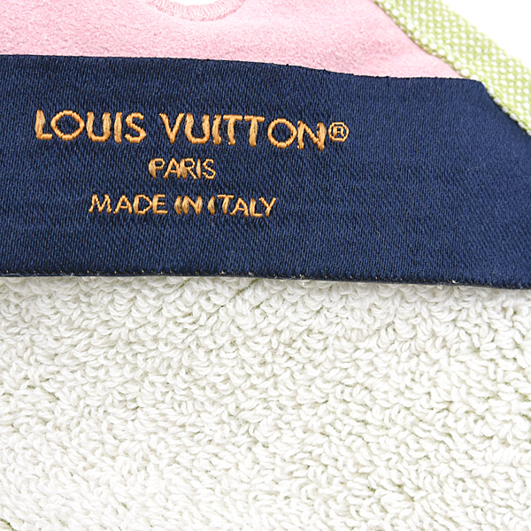 ルイヴィトン タオル メンズ レディース ゴルフ・タオルセット 2枚セット コットン レザー クリーニング済み グリーン Louis Vuitton GI1060中古