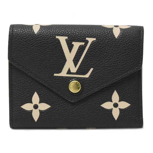 ルイヴィトン 財布 レディース ポルトフォイユヴィクトリーヌ モノグラムアンプラント バイカラー Louis Vuitton M80968 中古