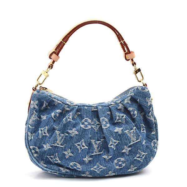 ルイヴィトン バッグ レディース モノグラムデニム ポシェットバレー ミニハンドバッグ ブルー Louis Vuitton M13571 中古