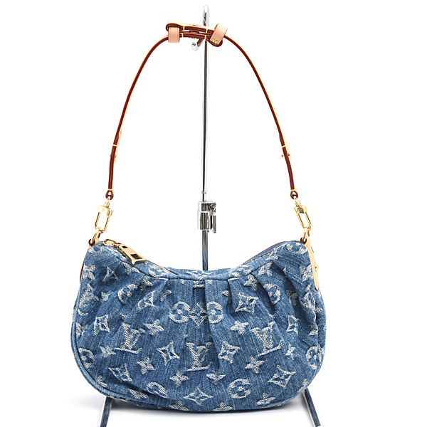 ルイヴィトン バッグ レディース モノグラムデニム ポシェットバレー ミニハンドバッグ ブルー Louis Vuitton M13571 中古