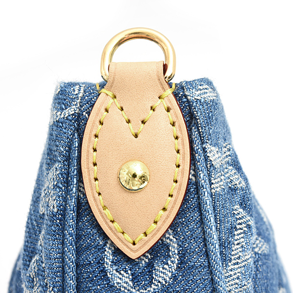 ルイヴィトン バッグ レディース モノグラムデニム ポシェットバレー ミニハンドバッグ ブルー Louis Vuitton M13571 中古