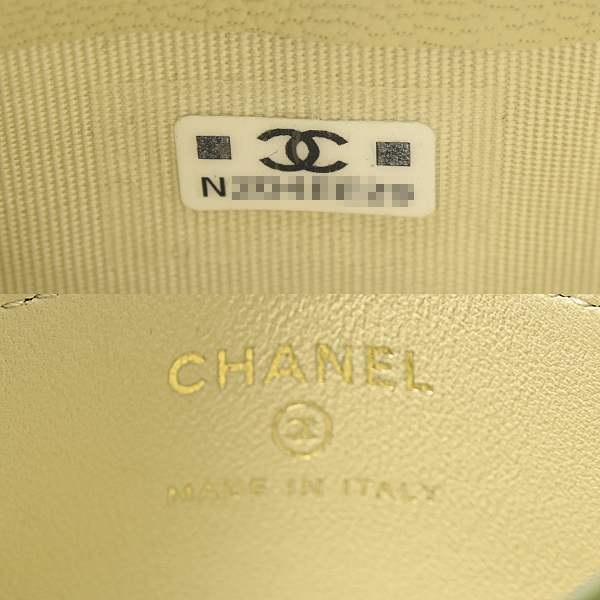 シャネル レディース カードケース パスケース ココマーク ベージュ レザー CHANEL 中古